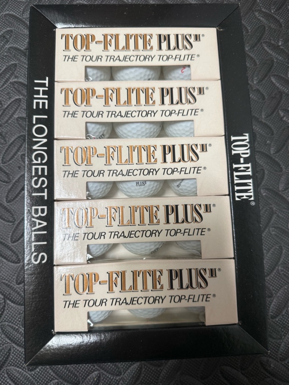 Spalding Top-Flite Plus II Golf Balls - White and Gold Accents